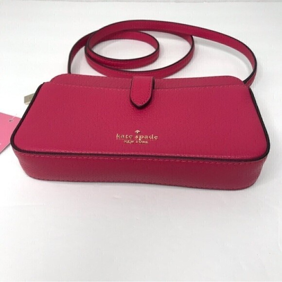 New! Kate Spade Leila Small Tab Pebbled Leather Crossbody Phone Wallet Bag - Picture 6 of 13